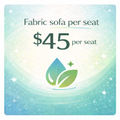 Fabric sofa (per seat)